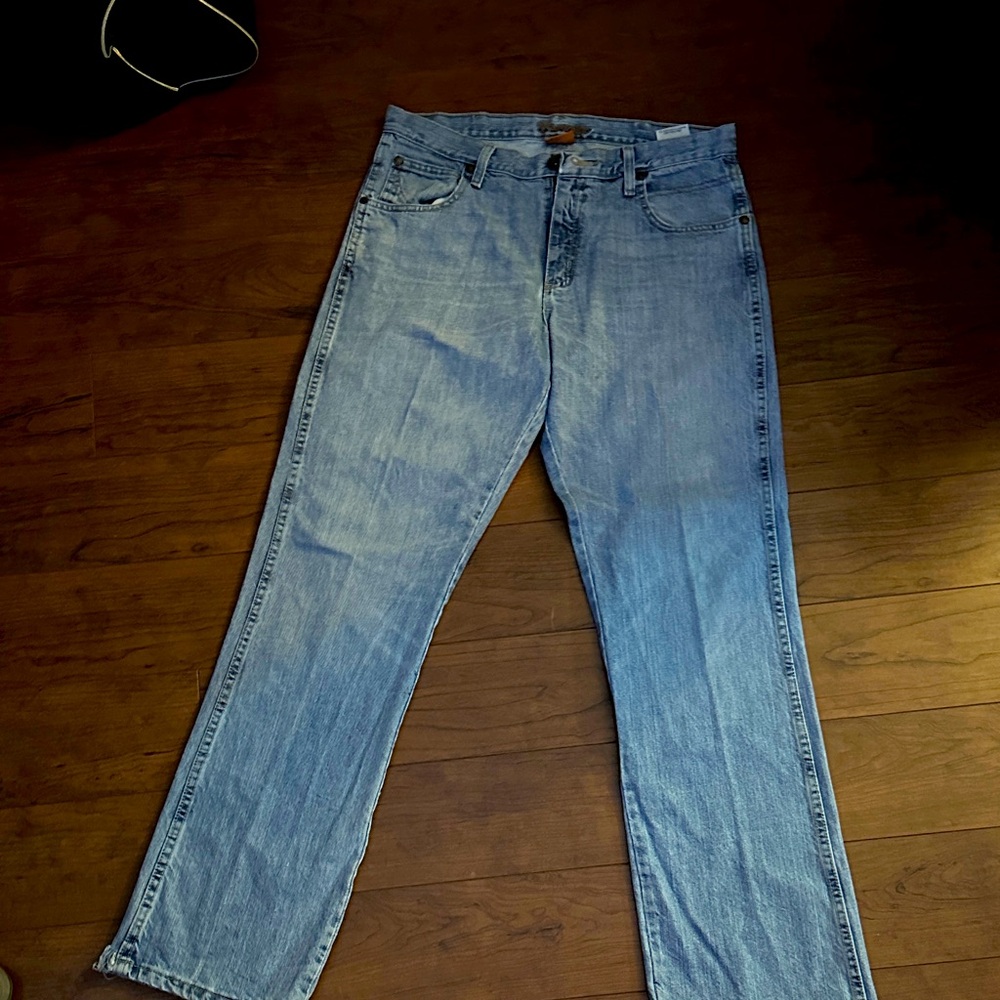 Wrangler Men's WRT20 Bootcut Jeans - Light Blue